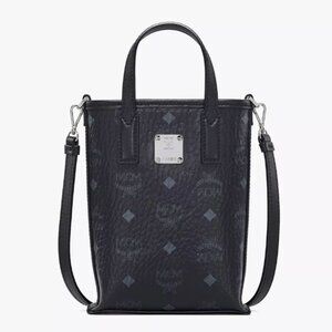 Aren Crossbody Bag in Visetos - Black